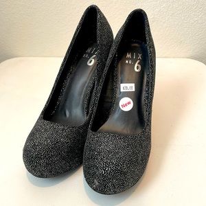 Mix No. 6 black sparkle heels size 7